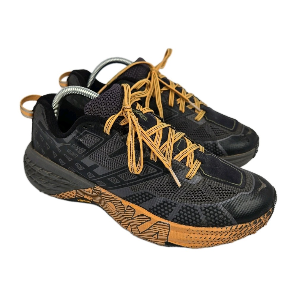 Hoka One One Speedgoat 2 Men's Running Shoes Size 9.5 Black Gray Athletica